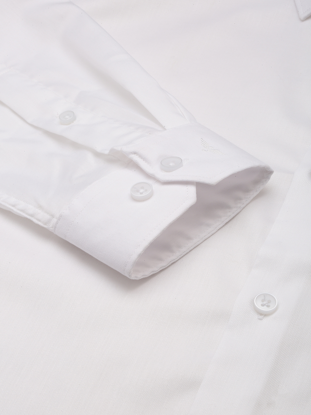 SHOWOFF Men's Spread Collar Solid White Smart Shirt