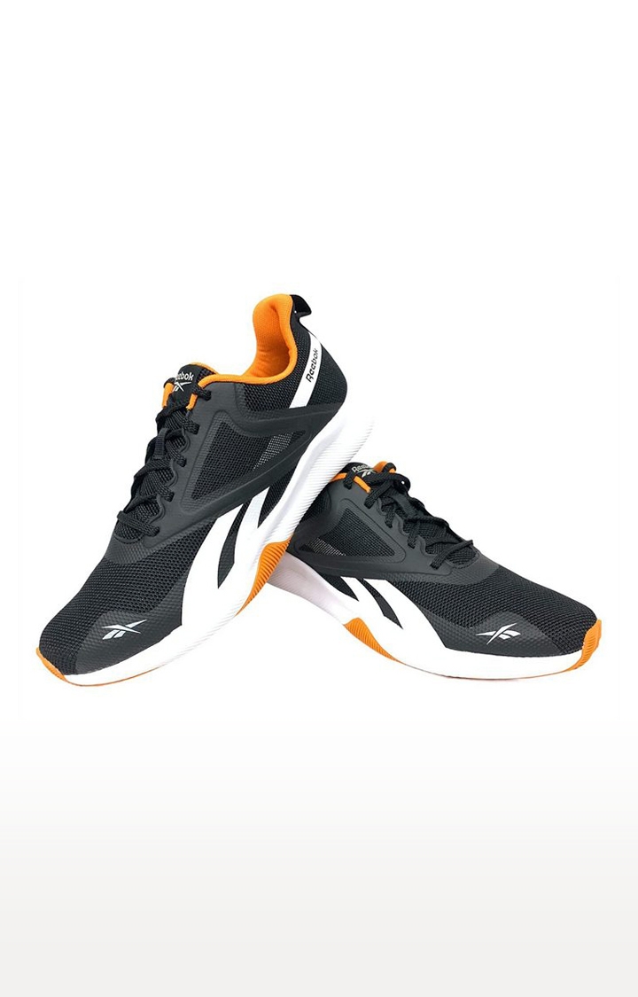 Reebok | Men's Black and White Mesh Running Shoes 3