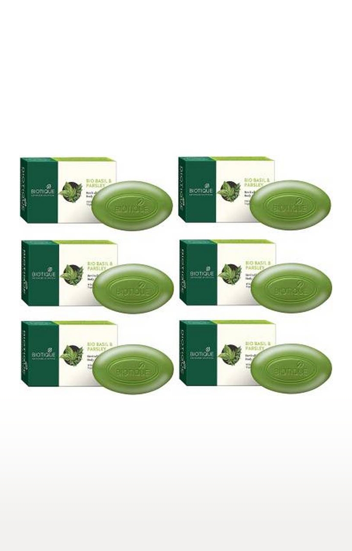 Biotique Advanced Ayurveda | Biotique Bio Basil & Parsley Revitalizing Body Soap (150Gx6 Pack Of 6 900 G) 0