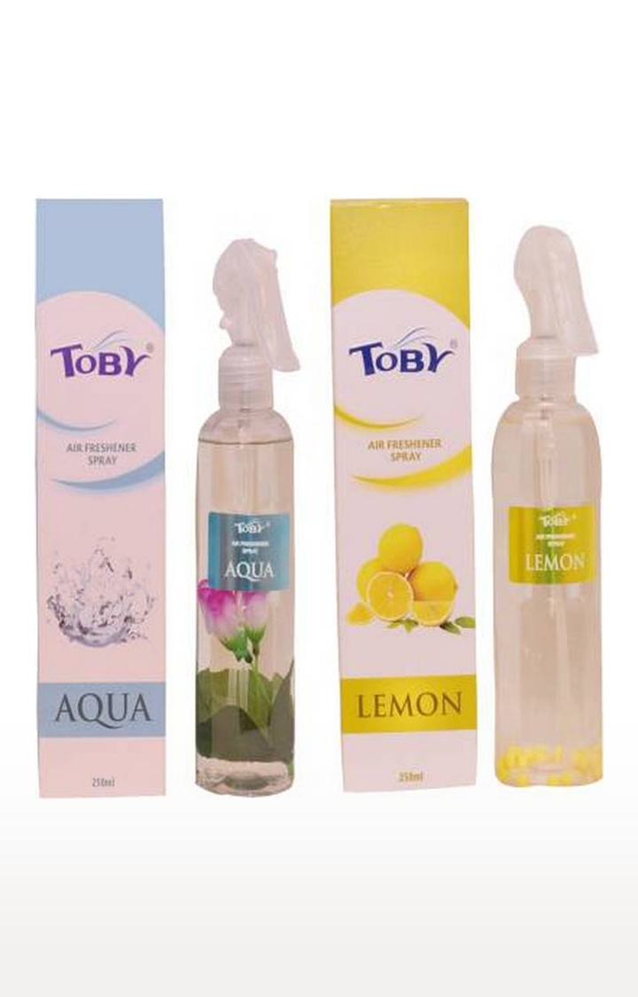 Toby | Toby Aqua & Lemon Air Freshener (Room Spray) - (250Mlx2) 0