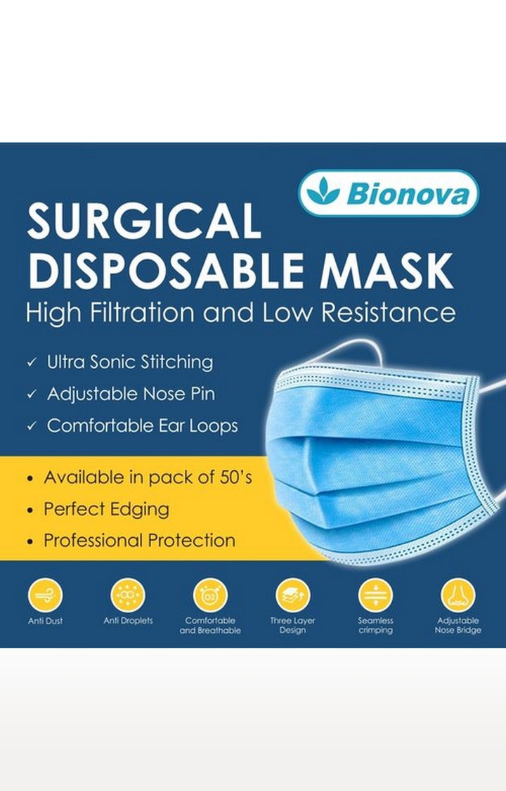 Bionova | Bionova Disposable Surgical Masks 3 Ply 0
