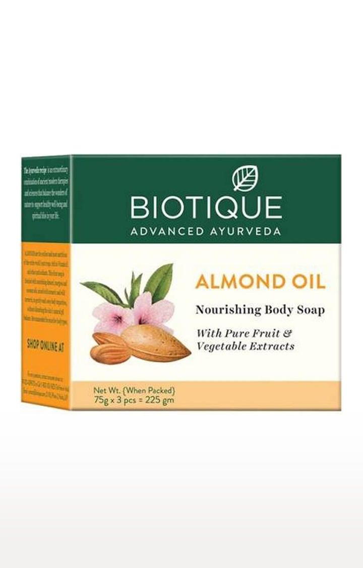 Biotique Advanced Ayurveda | Biotique Bio Almond Oil Nourishing Body Soap (3 X 75 G)*2 1