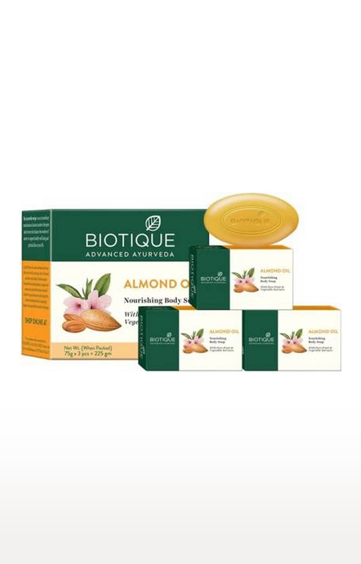 Biotique Advanced Ayurveda | Biotique Bio Almond Oil Nourishing Body Soap (3 X 75 G)*2 0