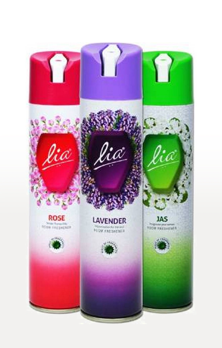 Lia Room & Car Freshener | Lia Rose, Lavender, Jasmine Spray (3*160g) 0