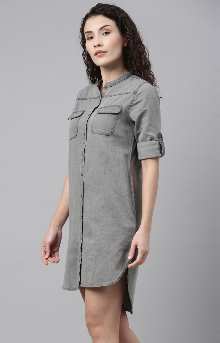 Enviously Young | Grey Solid Dresses 2