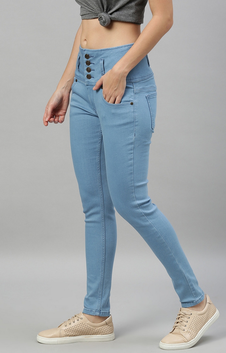 Enviously Young | Enviously Young High Rise 5 Button Ice Blue Jeans 2