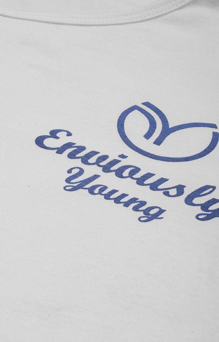 Enviously Young | White Solid T-Shirts 4