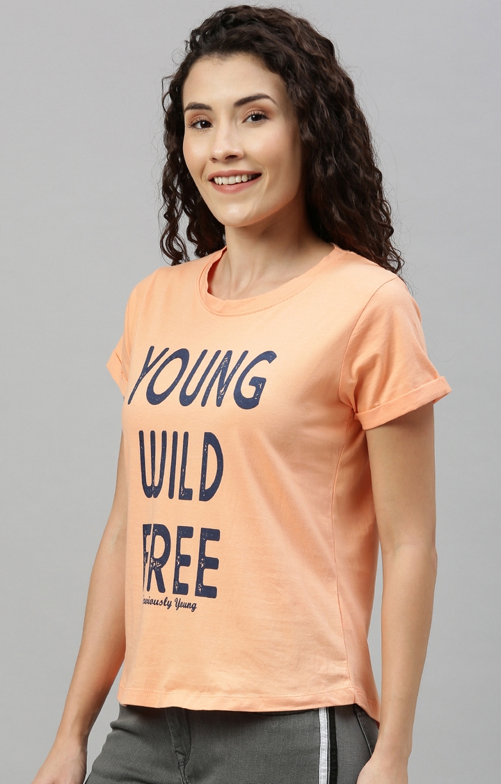 Enviously Young | Orange Printed T-Shirts 2