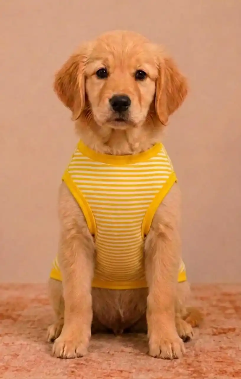 Pawsh Pet Yellow Stripe Pet Tshirt for Dogs
