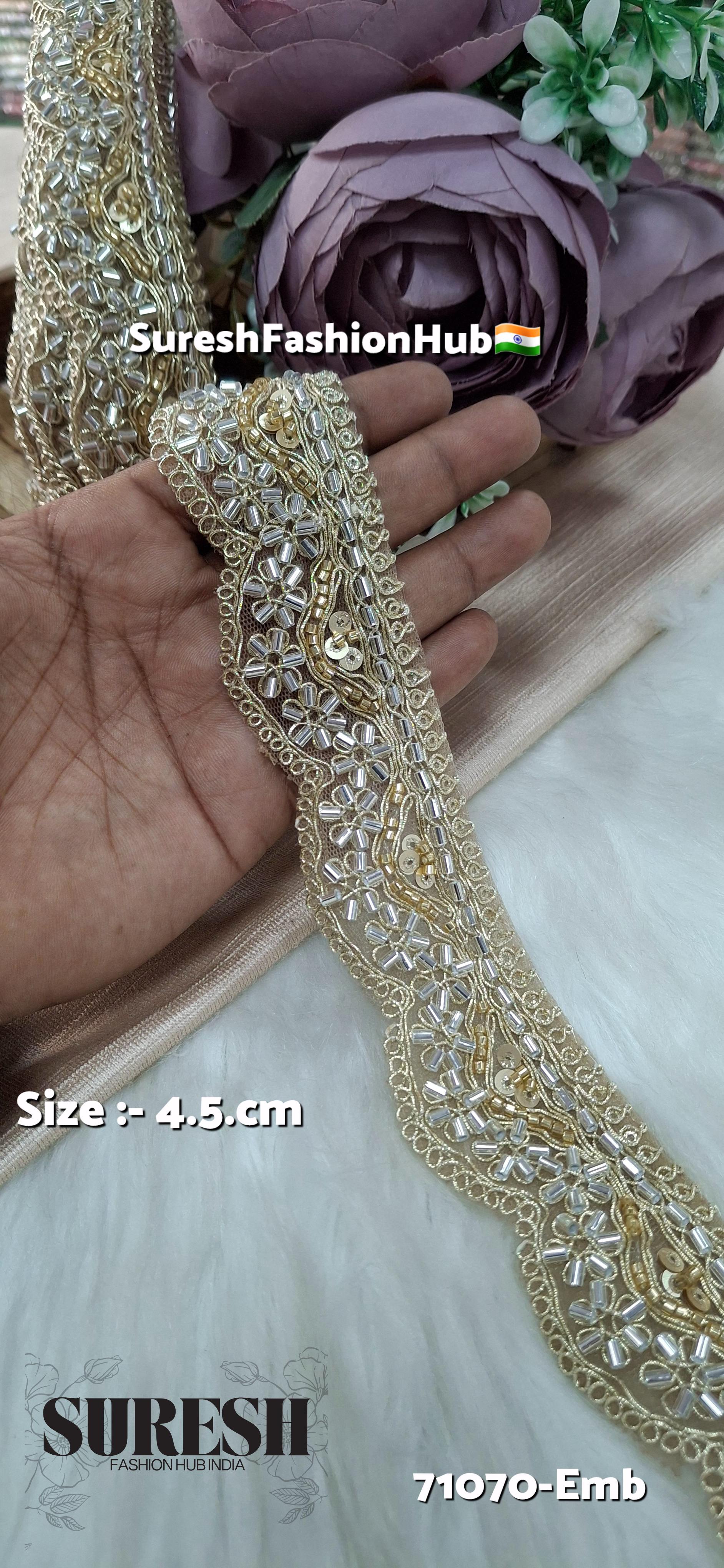 Gold & Silver Mix Royal Embroidery Lace