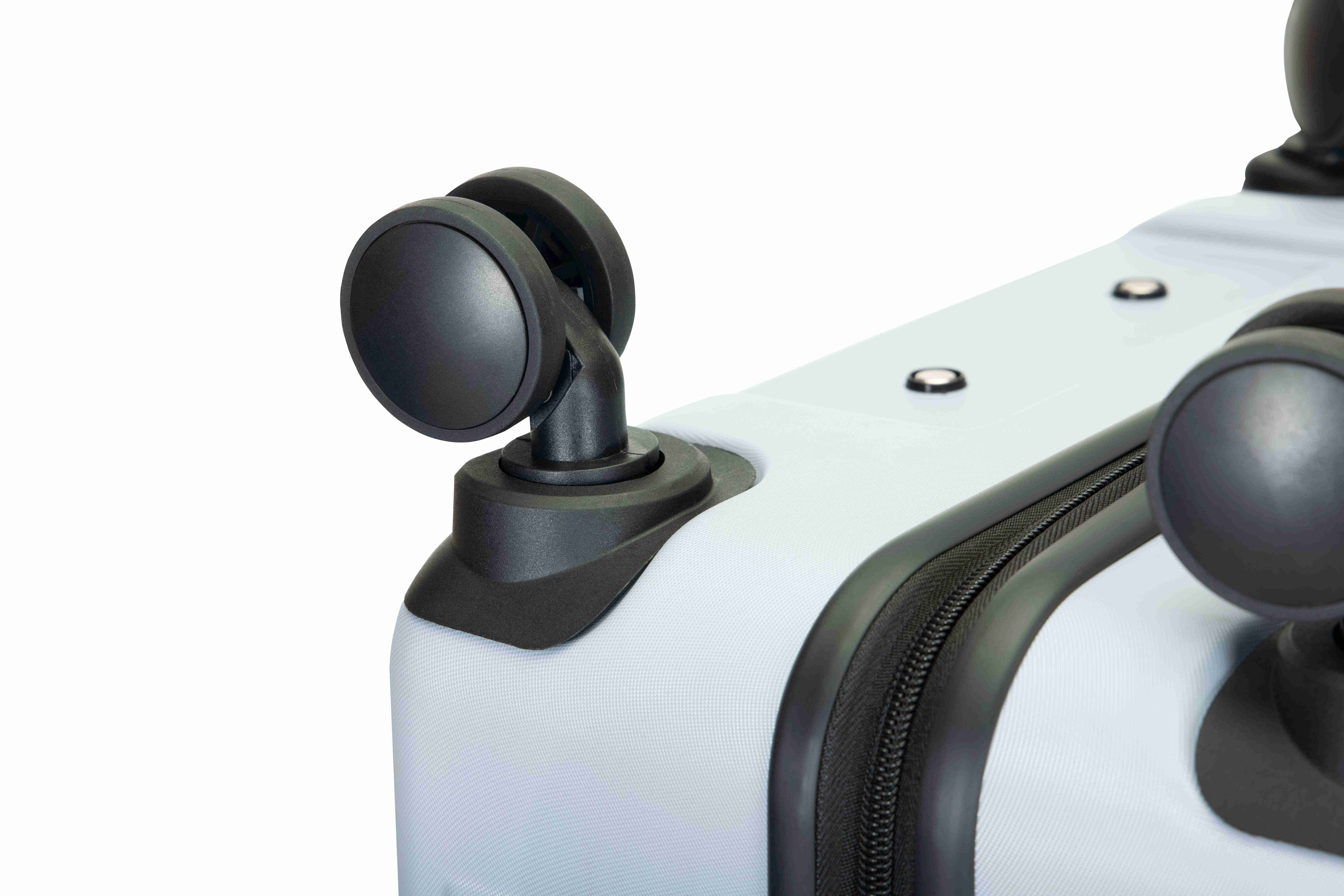 Set of 3 Hard Luggage - 28 inch, 24 inch and 20 inch Suitcase Trolley- White