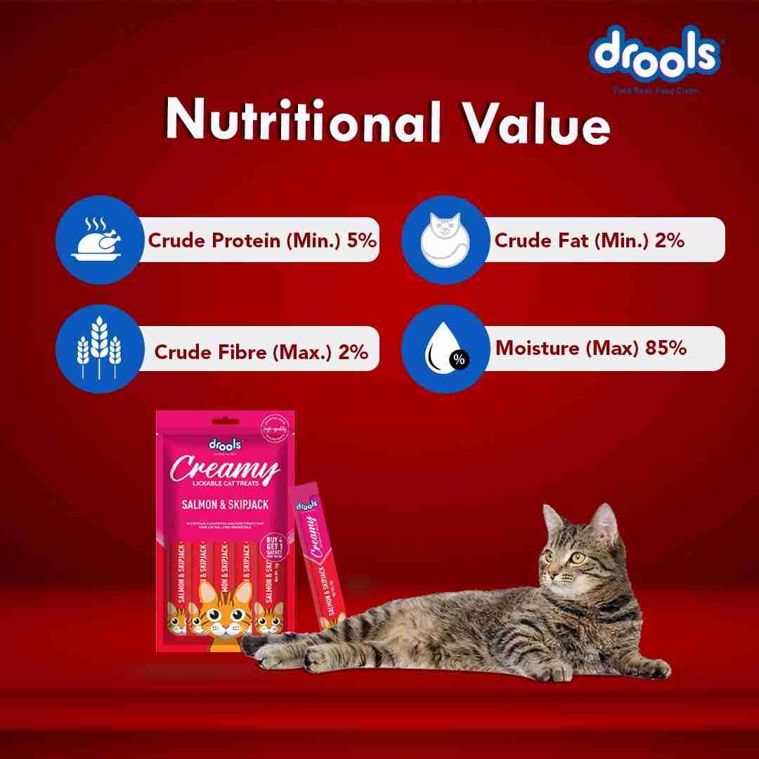 Drools Creamy Salmon & Skip Jack Lickable Cat Treat, 75g