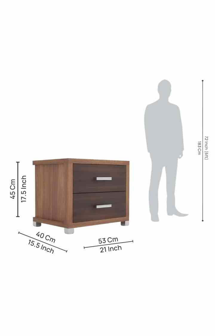 neudot Denver Bedside Table - Leon Teak (DIY)