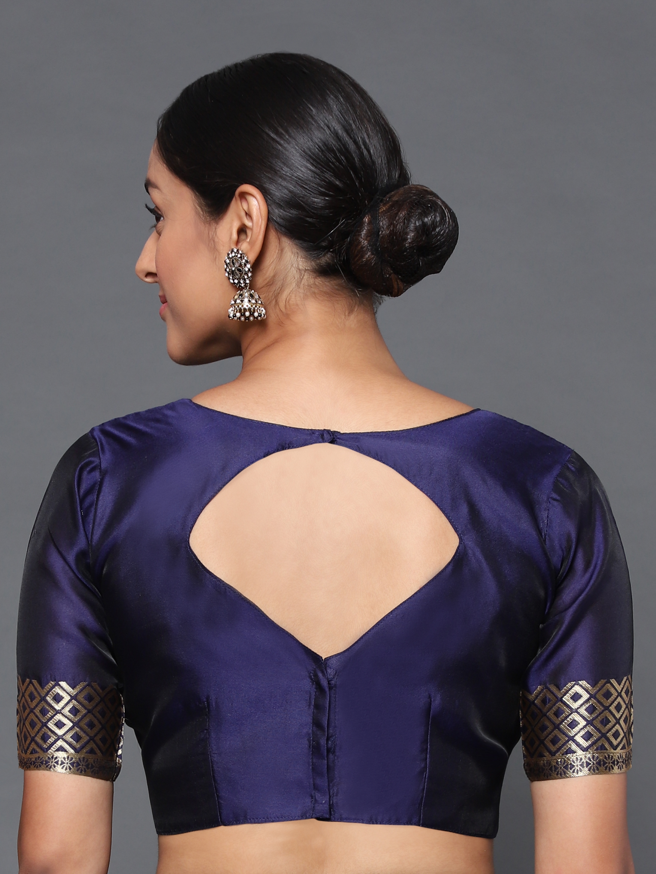 Glemora | Glemora  Nevy Blue Fancy Ethnic Wear Silk Blend Banarasi Traditional Saree 6
