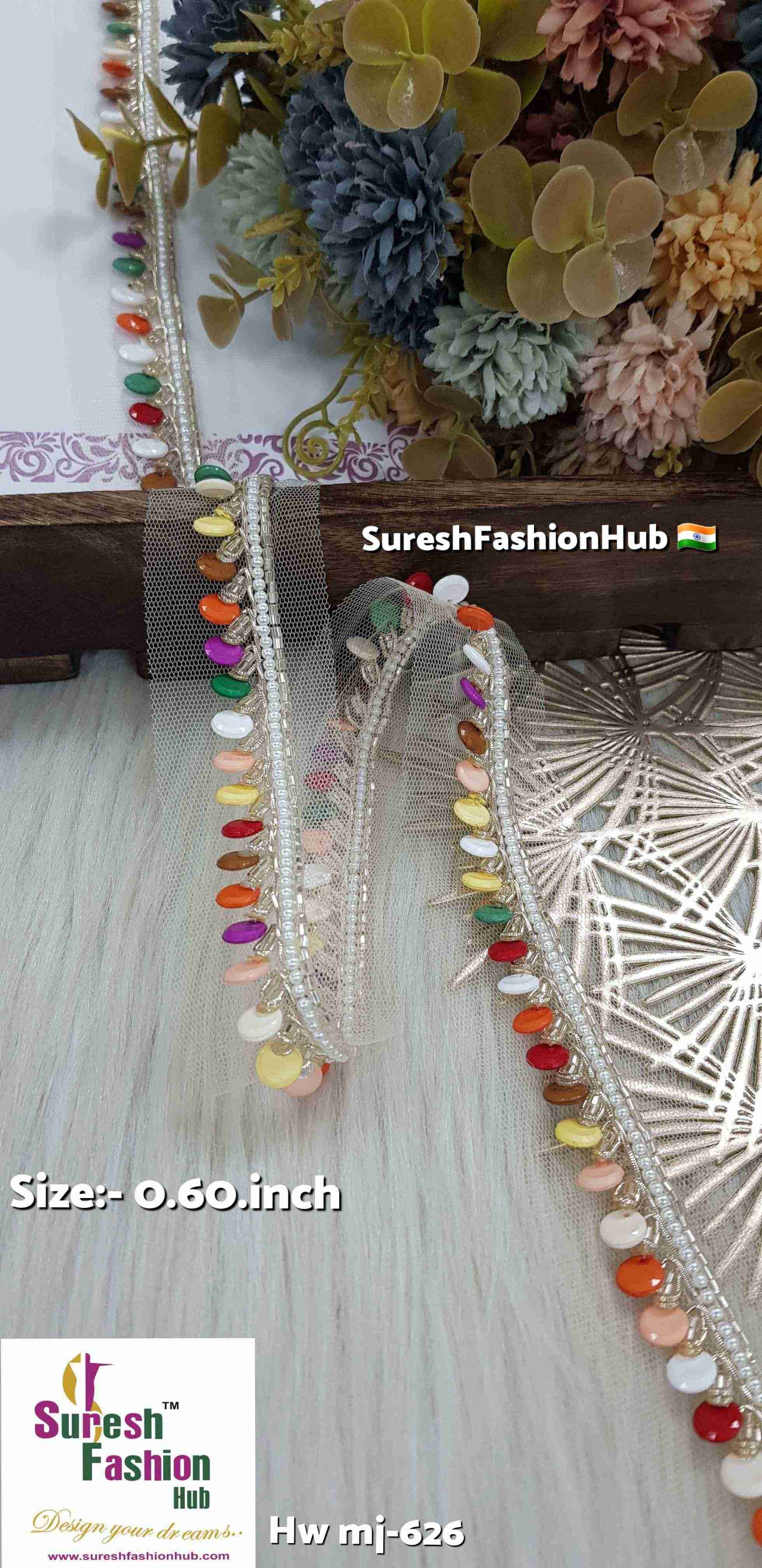 Rainbow Pearl Handmade Lace