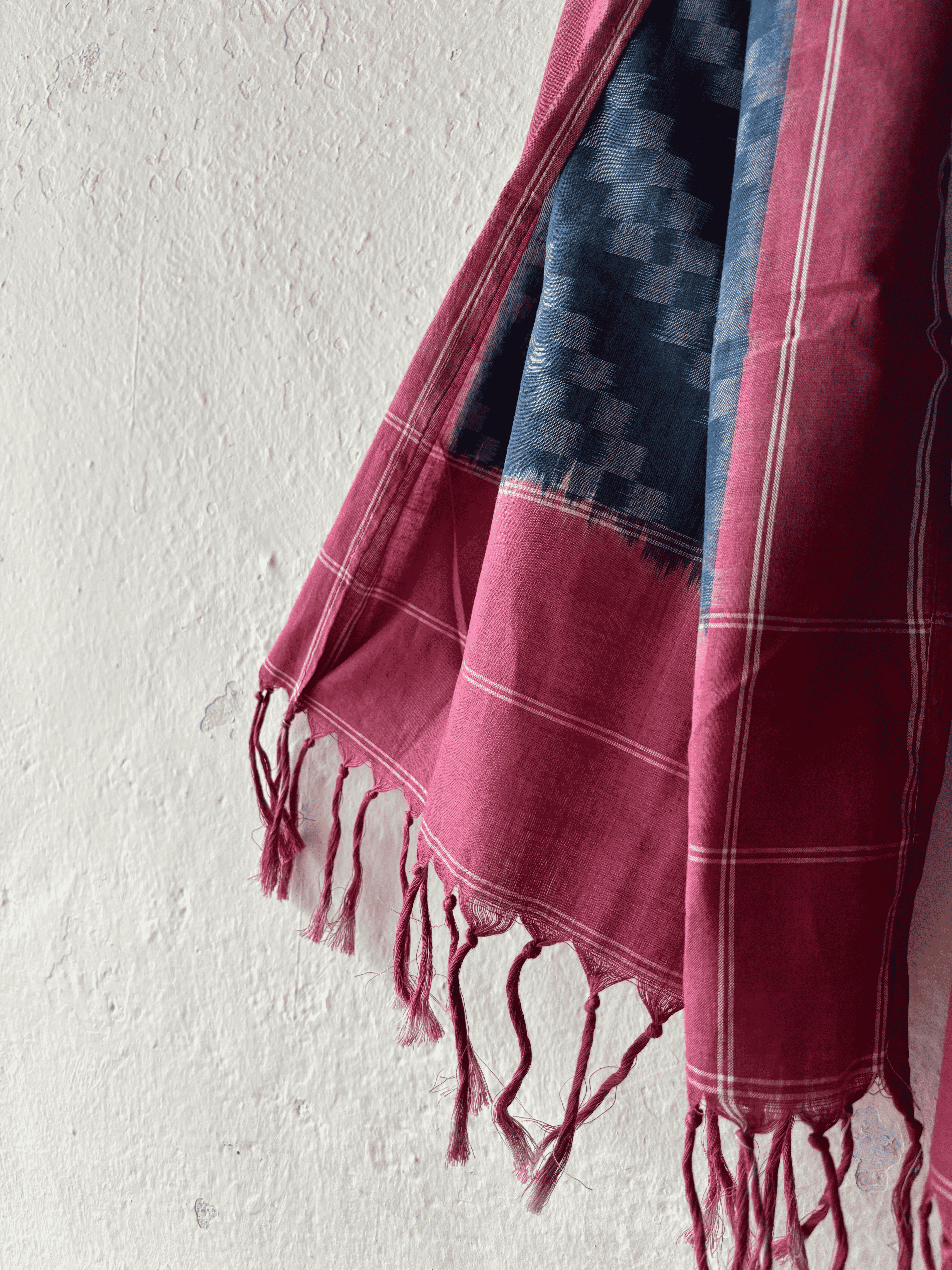 Natural Dyes Box Waves Ikat Stole