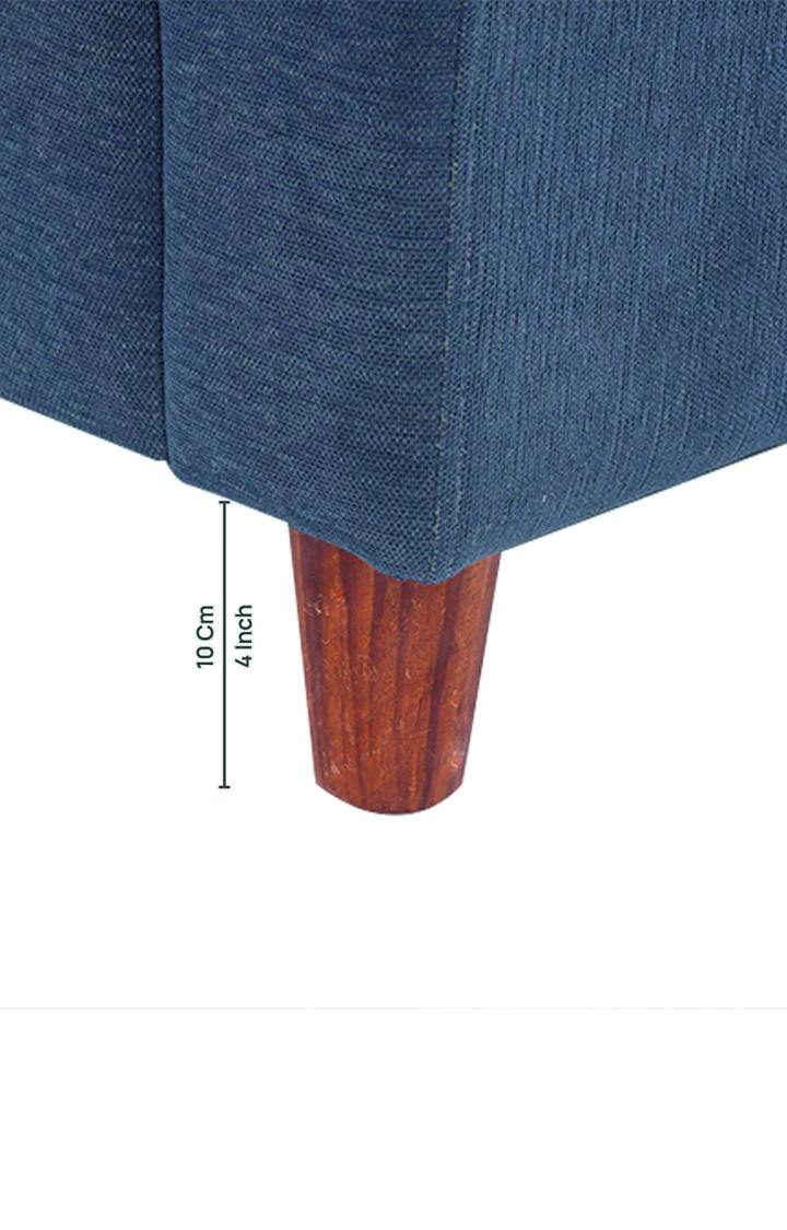 neudot Roman Sofa for Living Room |3 Persons Sofa|Premium Fabric with Cushioned Armrest | Solid Wood Frame|3 Seater in Dusky Blue Color