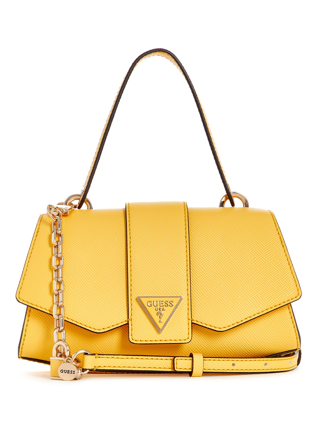 Guess Women's Lemon PU Solid Crossbody Bag