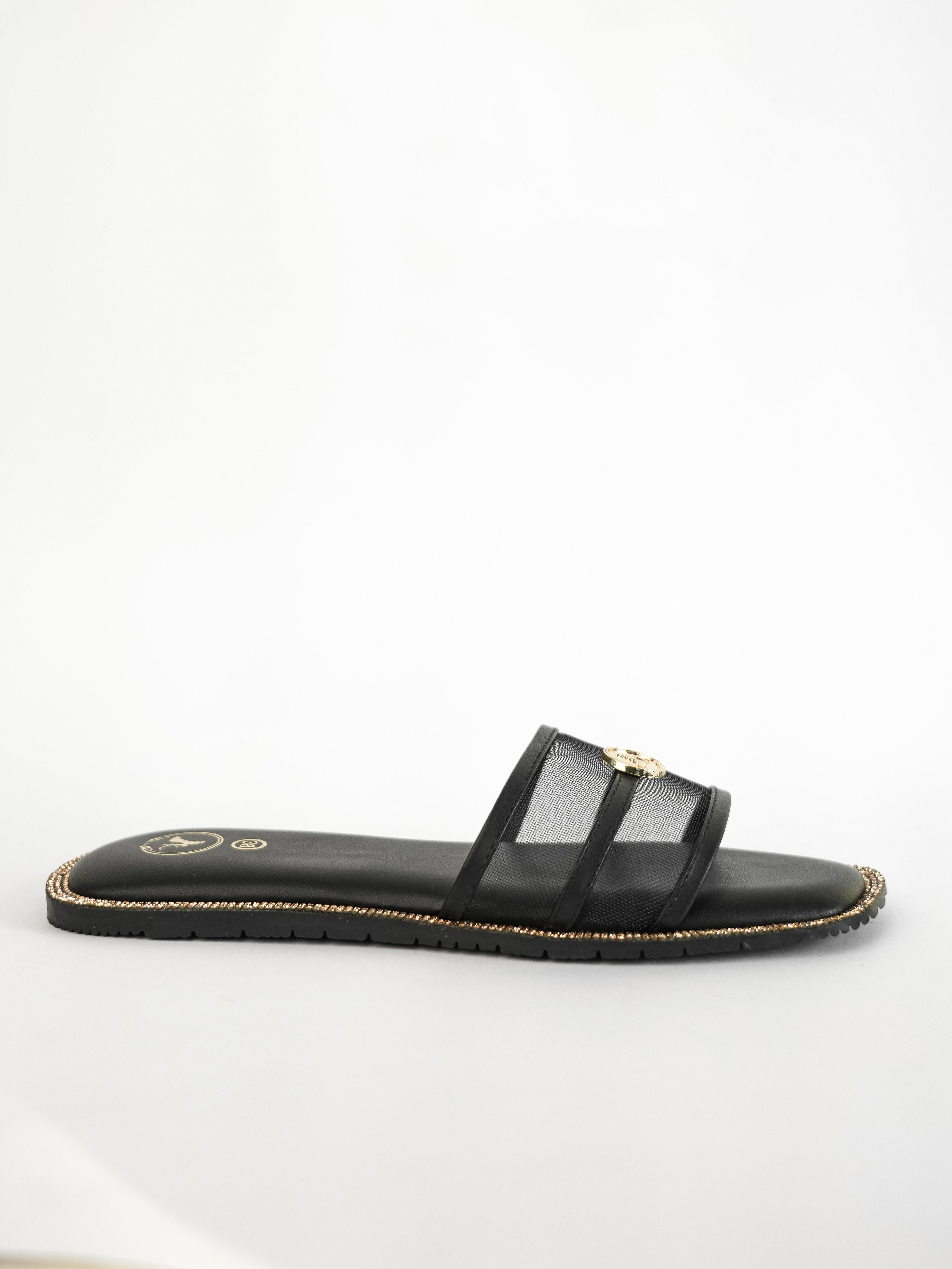 BLACK LOGO FLATS