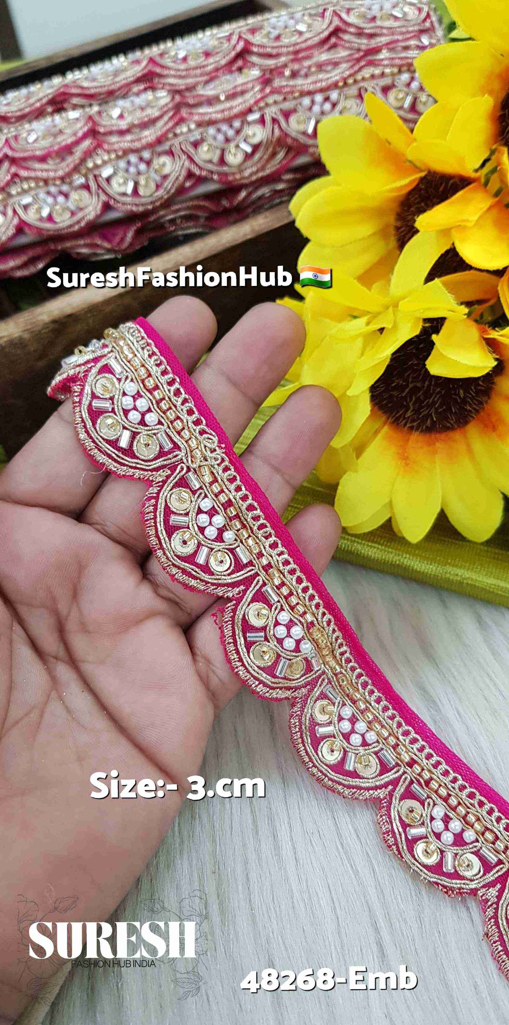 One-Side Scalloped Embroidery Lace