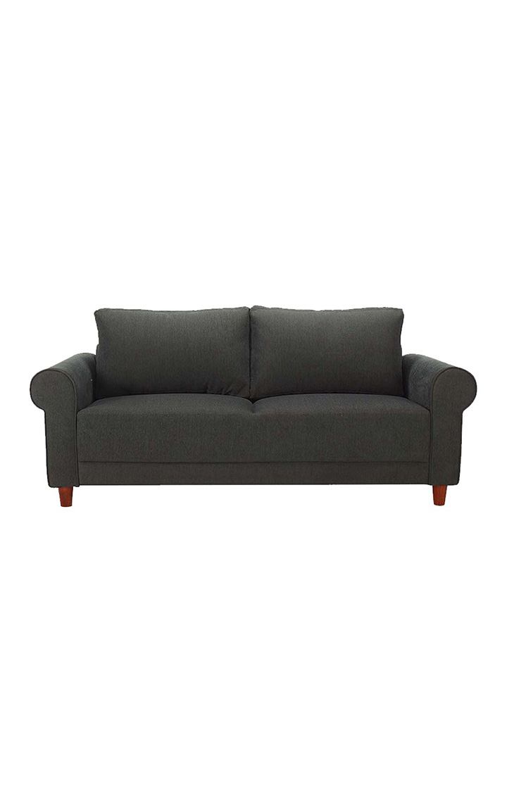 neudot Melody Sofa for Living Room |3 Persons Sofa|Premium Fabric with Padded Cushioned Armrest | Solid Wood Frame|3 Seater in Slate Grey Color
