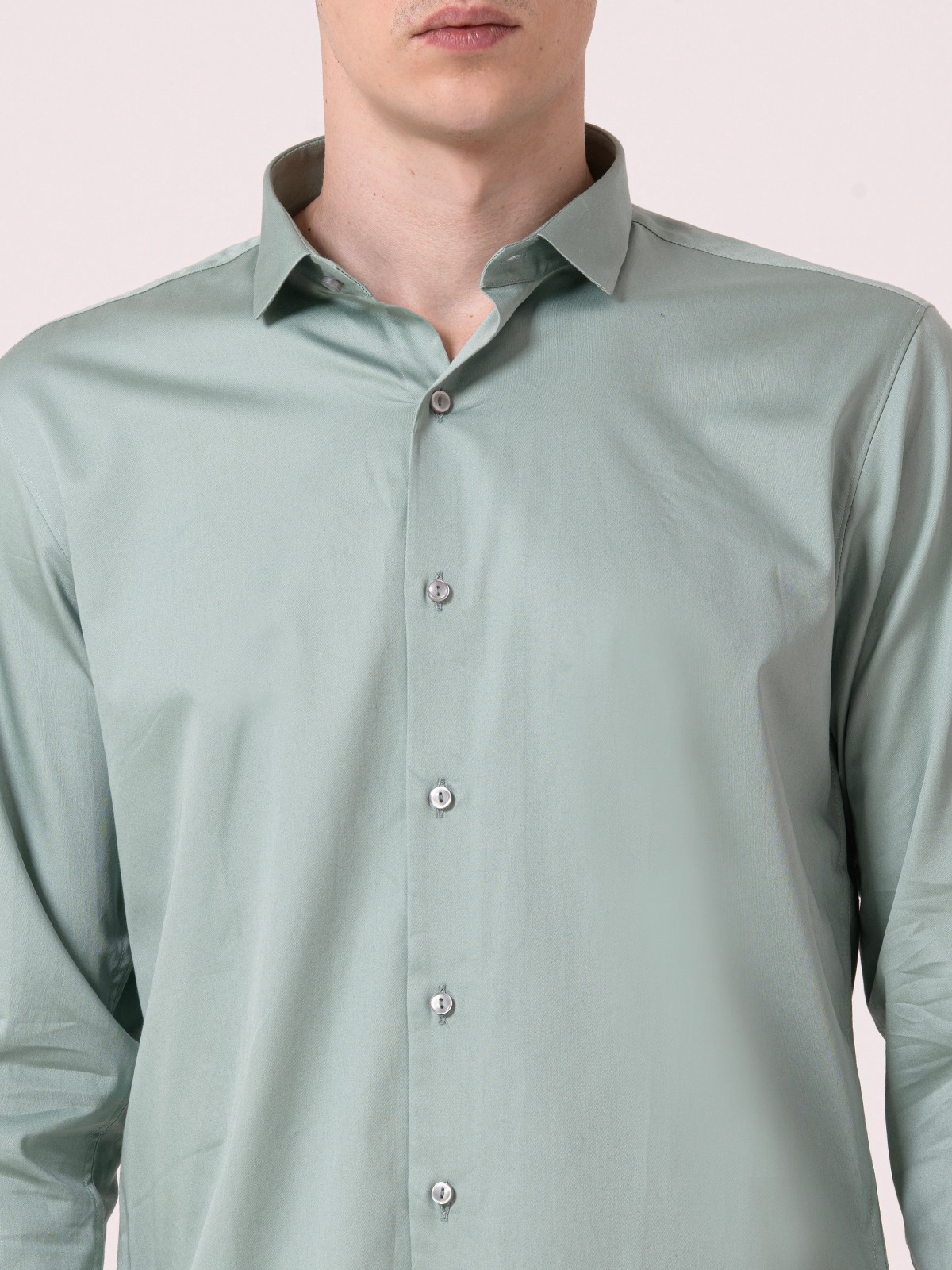 Albion Mens Green Formal Shirt
