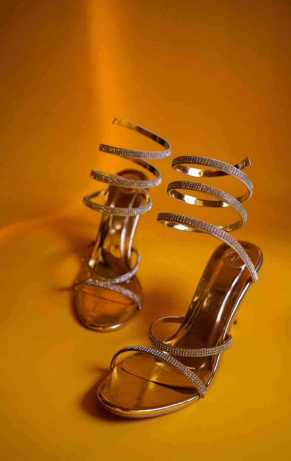 Gold Spring Heel Sandal