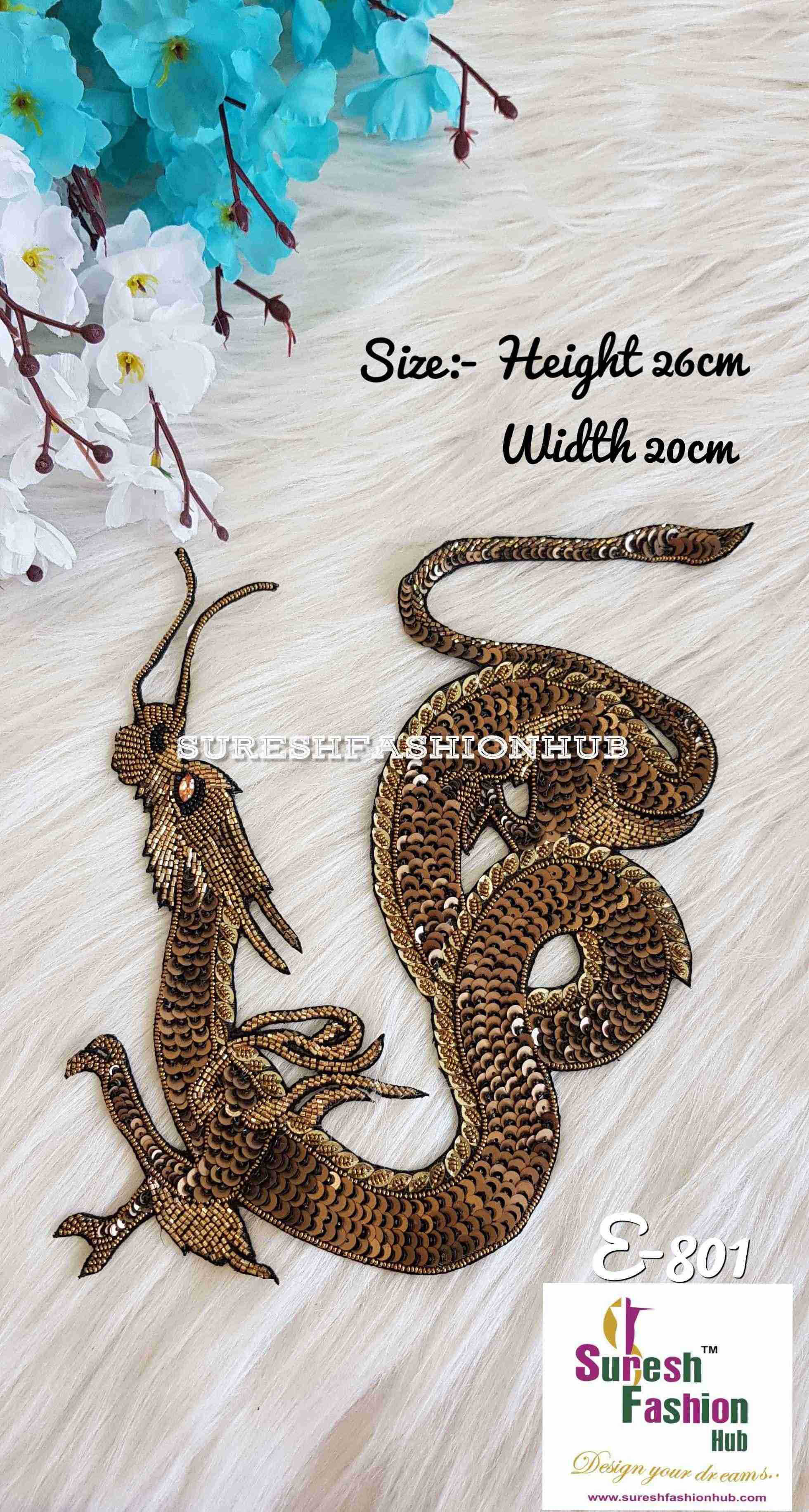 Winged Wonders Dragon Embroidered Patch