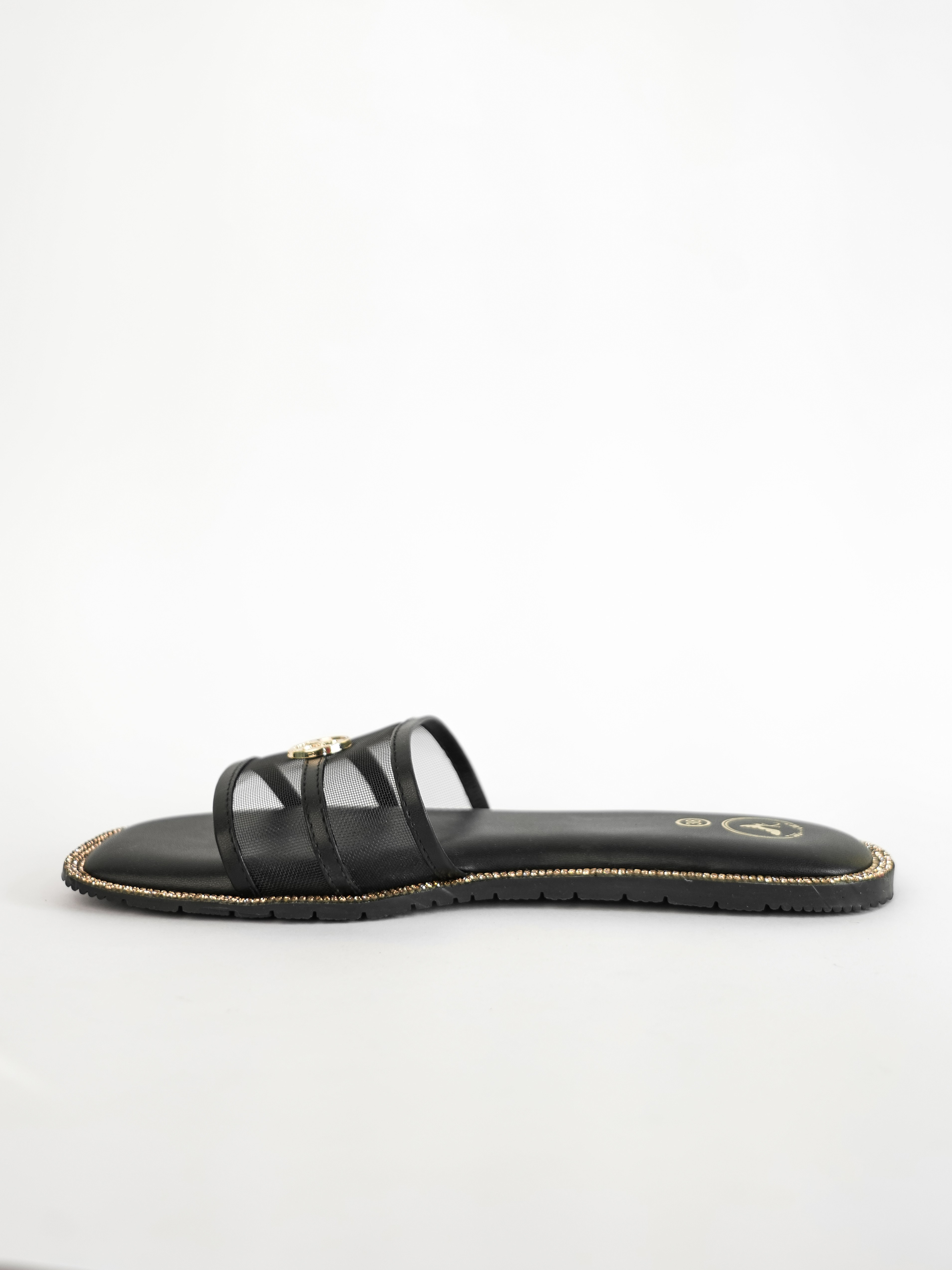 BLACK LOGO FLATS