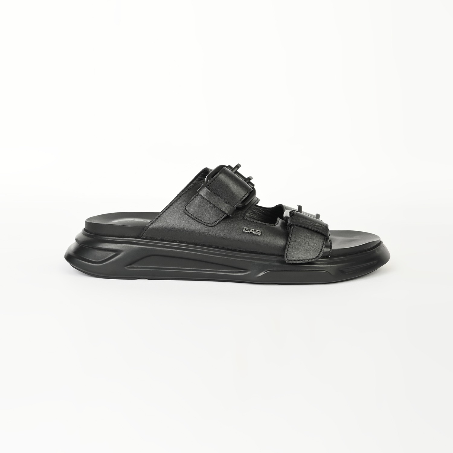 Men’s Black Tier Buckle Sandals