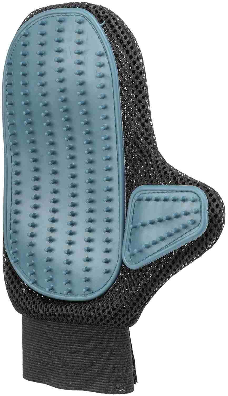 Trixie Fur Care Glove, Wire Bristles with Tips (Dark Grey/Blue)