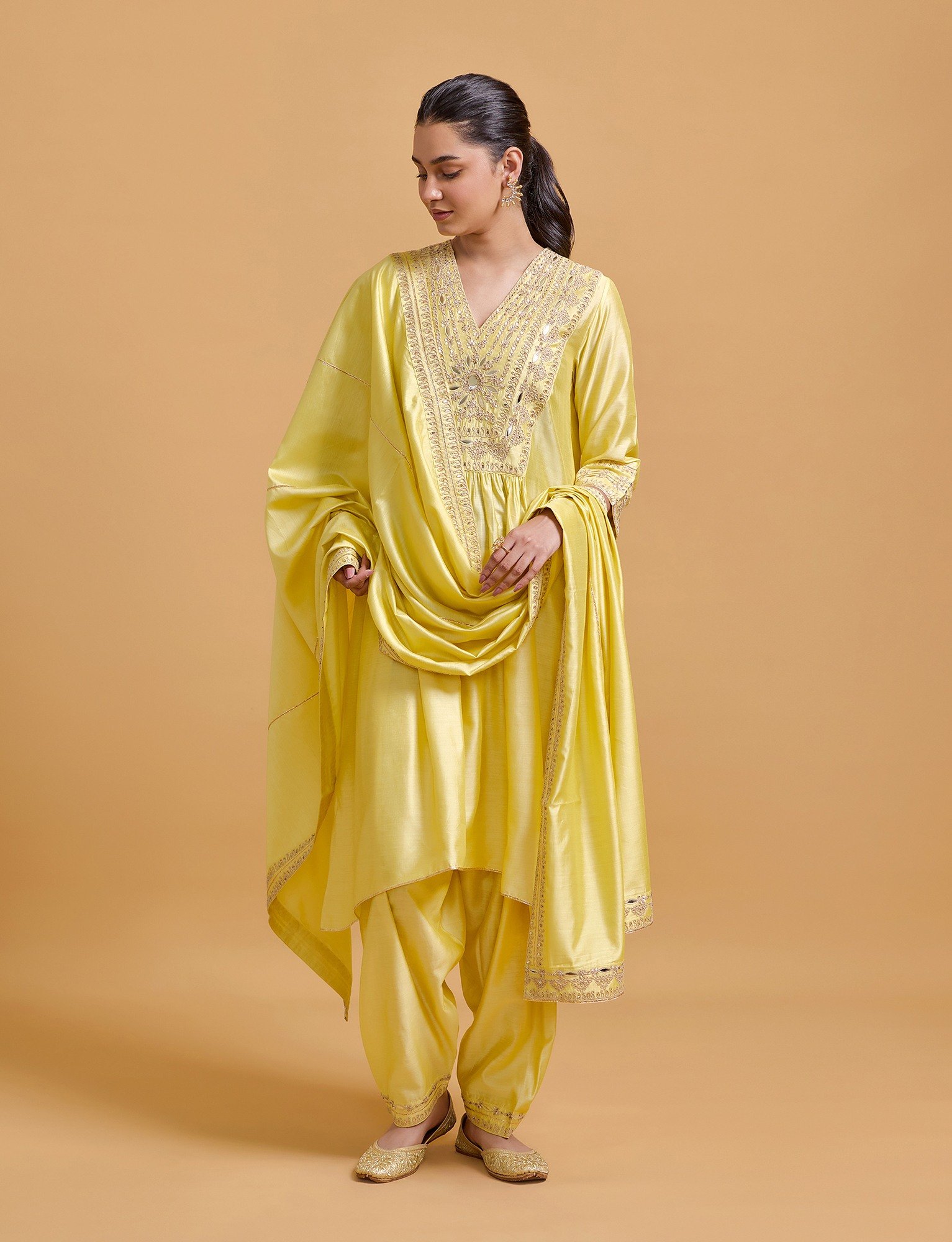 Zeenat Yellow Kurta Salwar Set