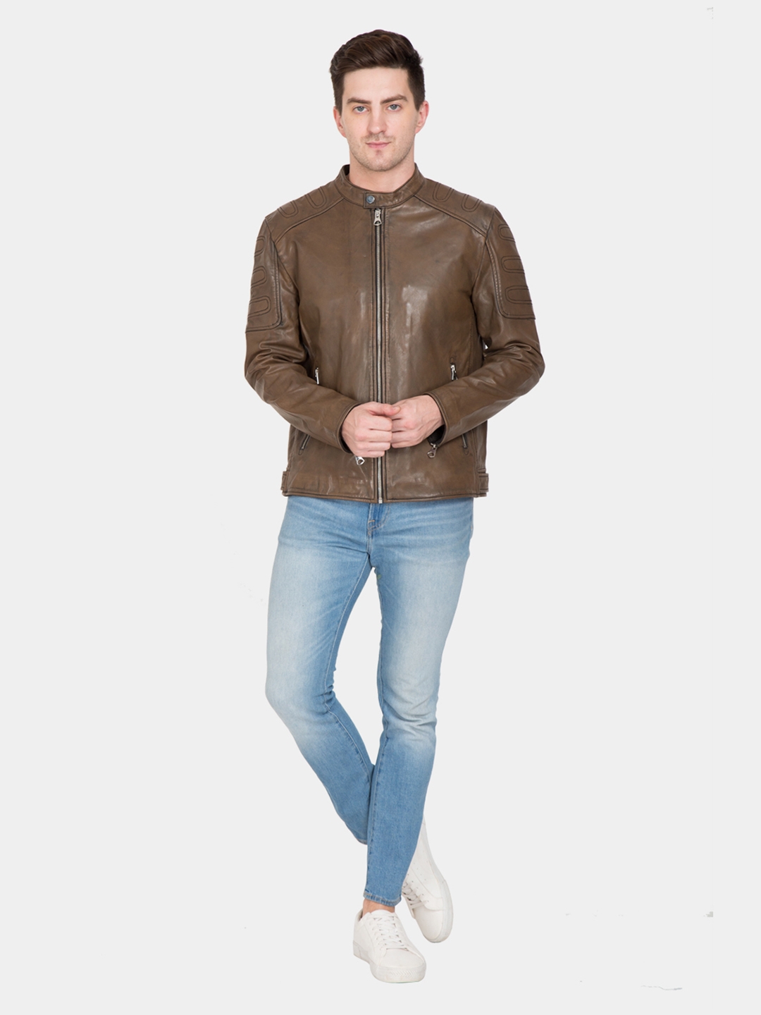 Justanned | JUSTANNED CAROB TAN LEATHER JACKET 4