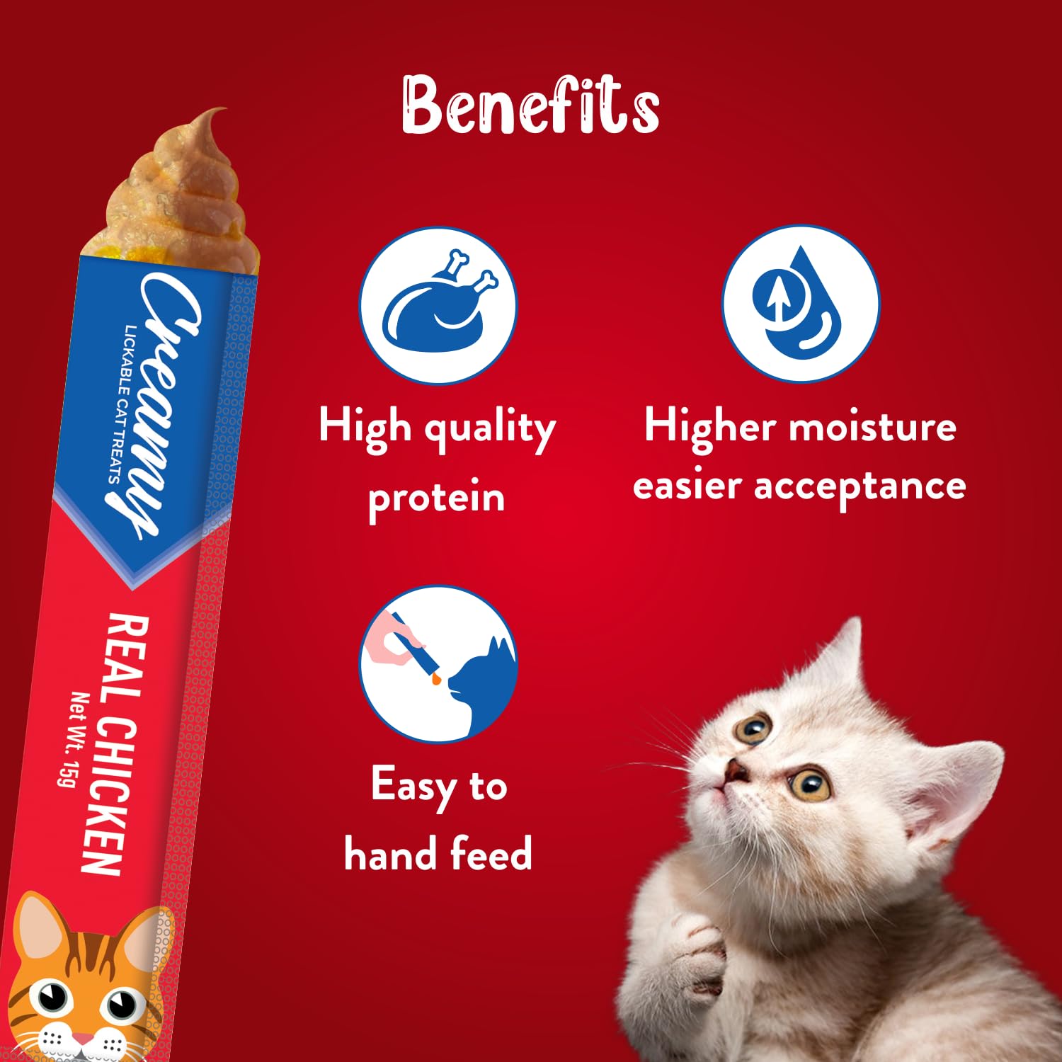 Drools Creamy Real Chicken Lickable Cat Treat, 75g