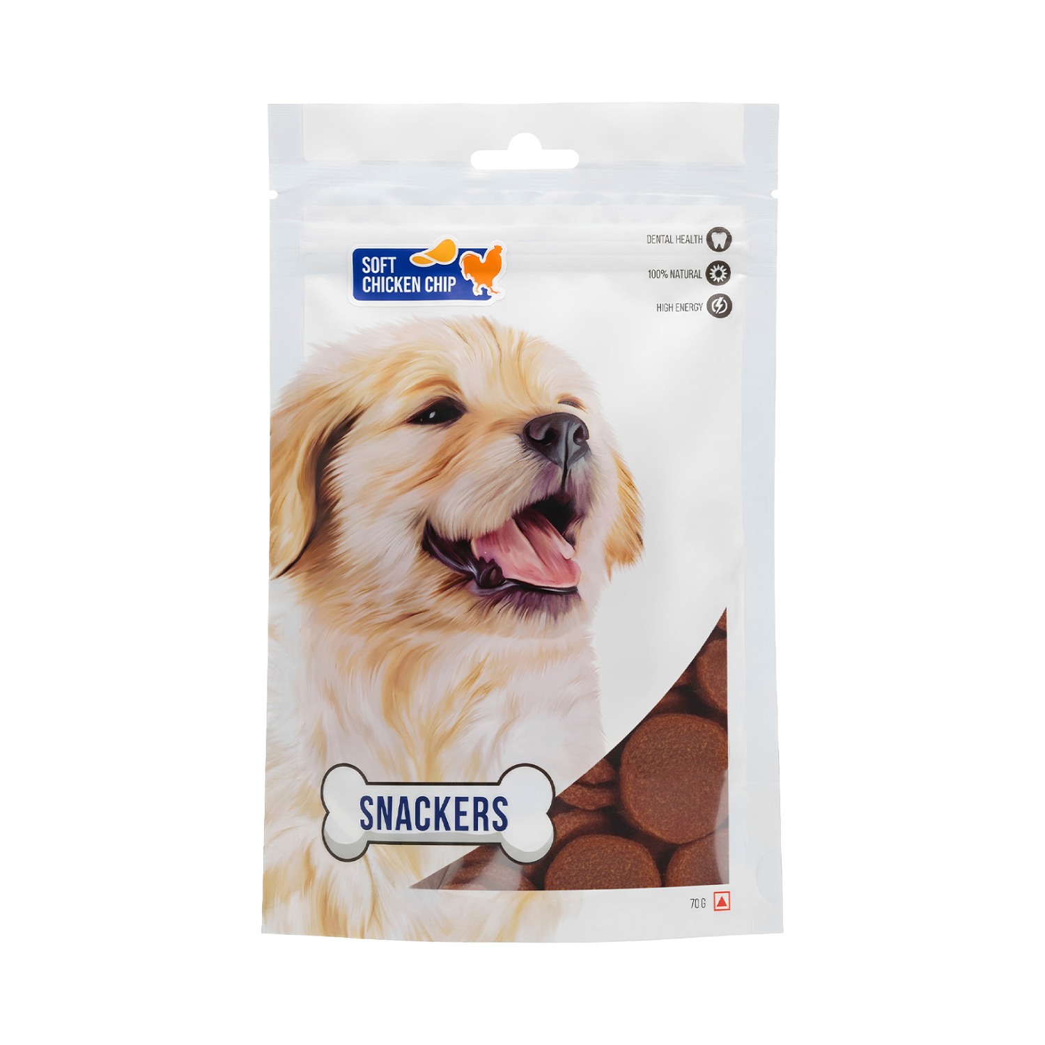 Snackers Soft Chicken Chip Dog Treat, 70g