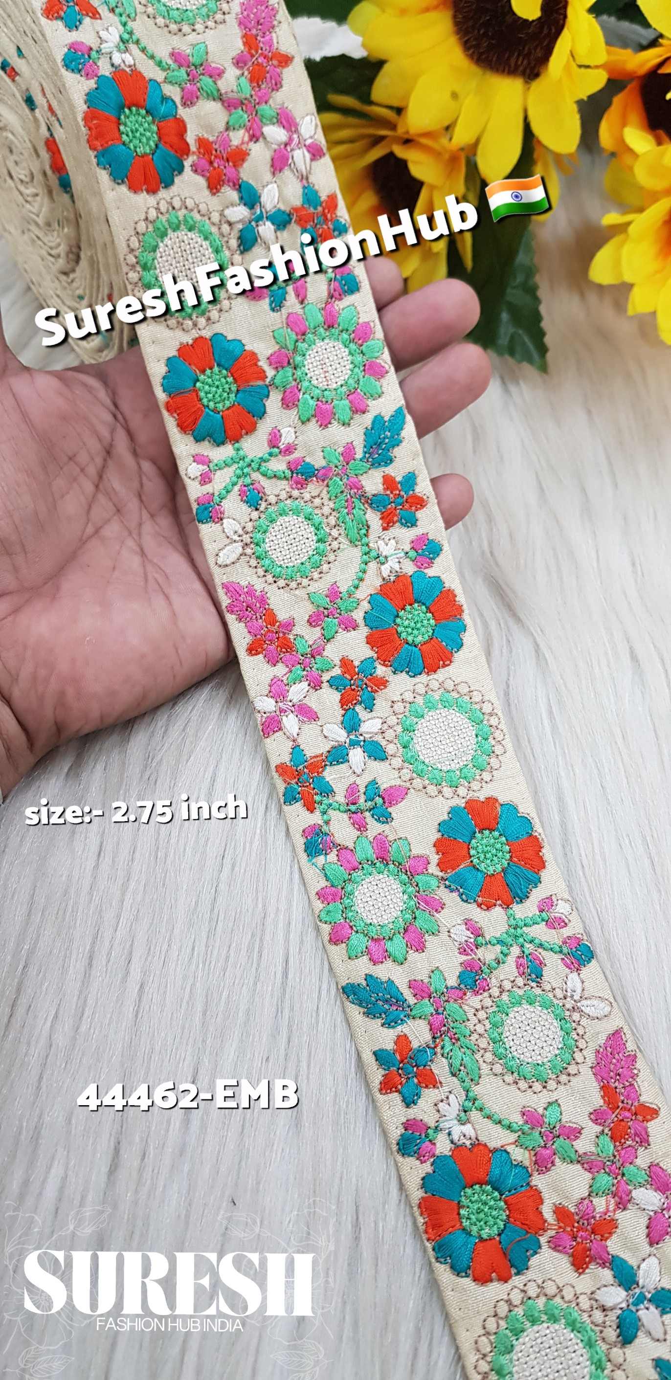Tropical Flora Embroidered Lace
