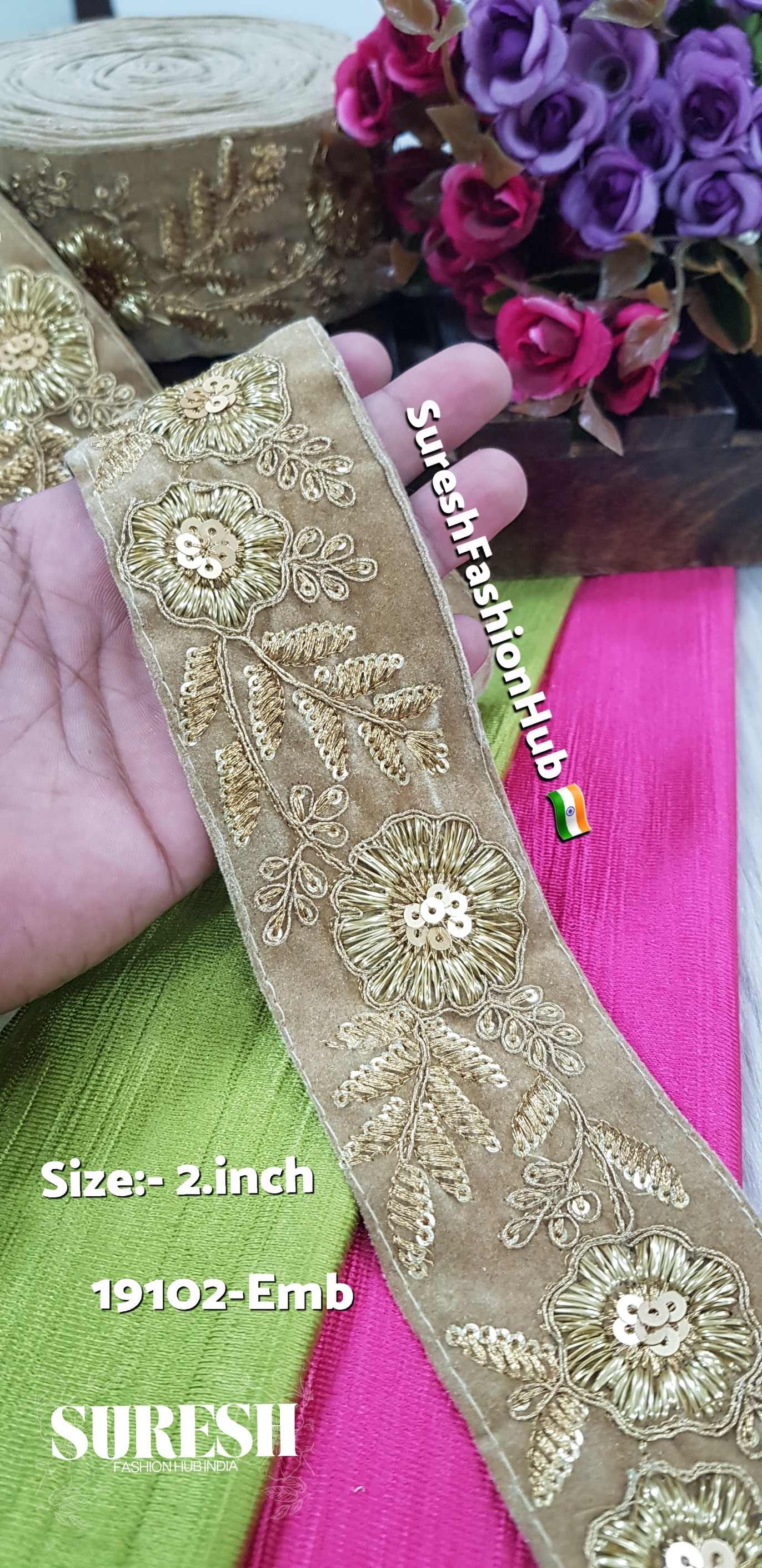 Sequin, Zari & Badla Floral Embroidery Lace