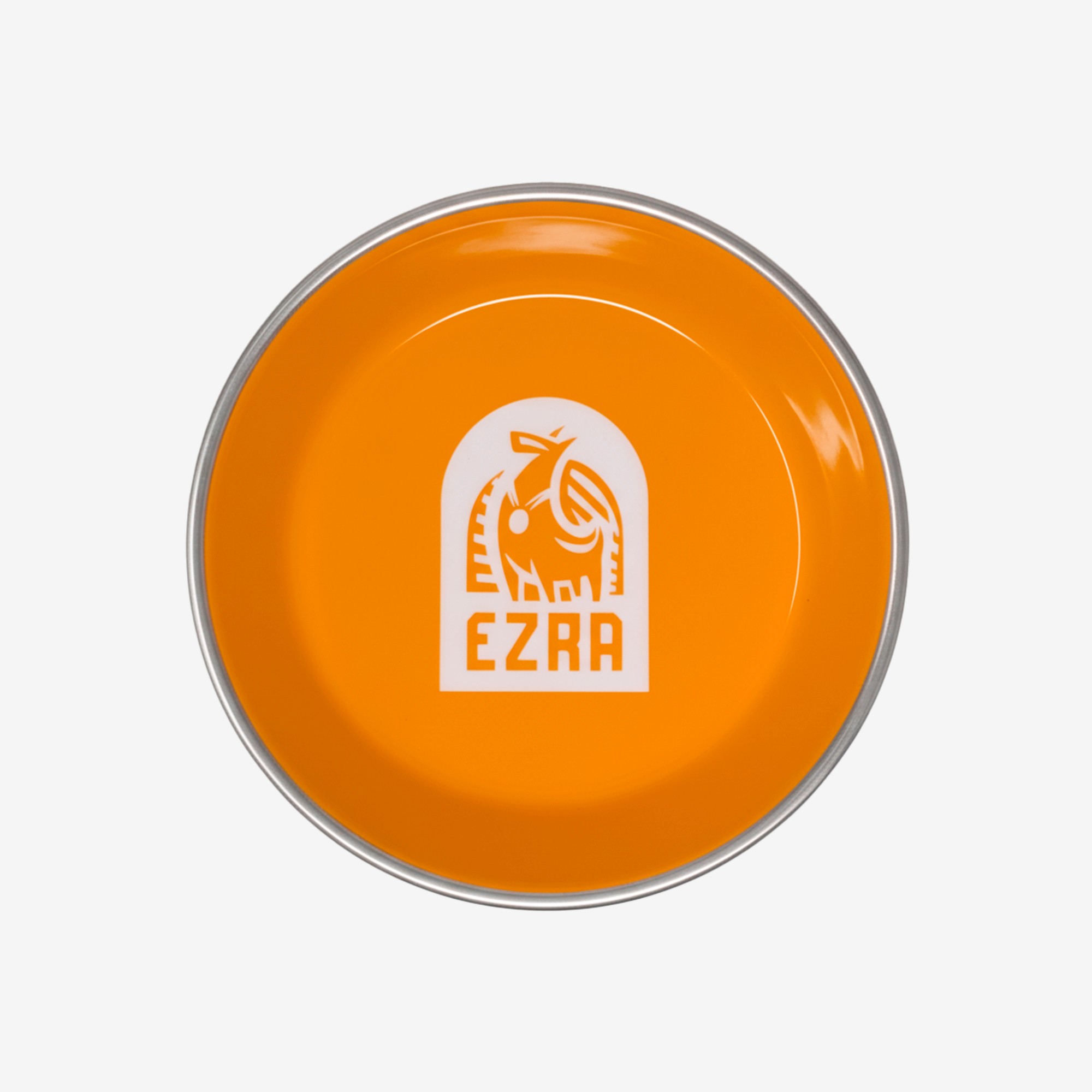 Ezra Anti Skid Rubber Grip, Stainless Steel Bowls for Dog, Orange