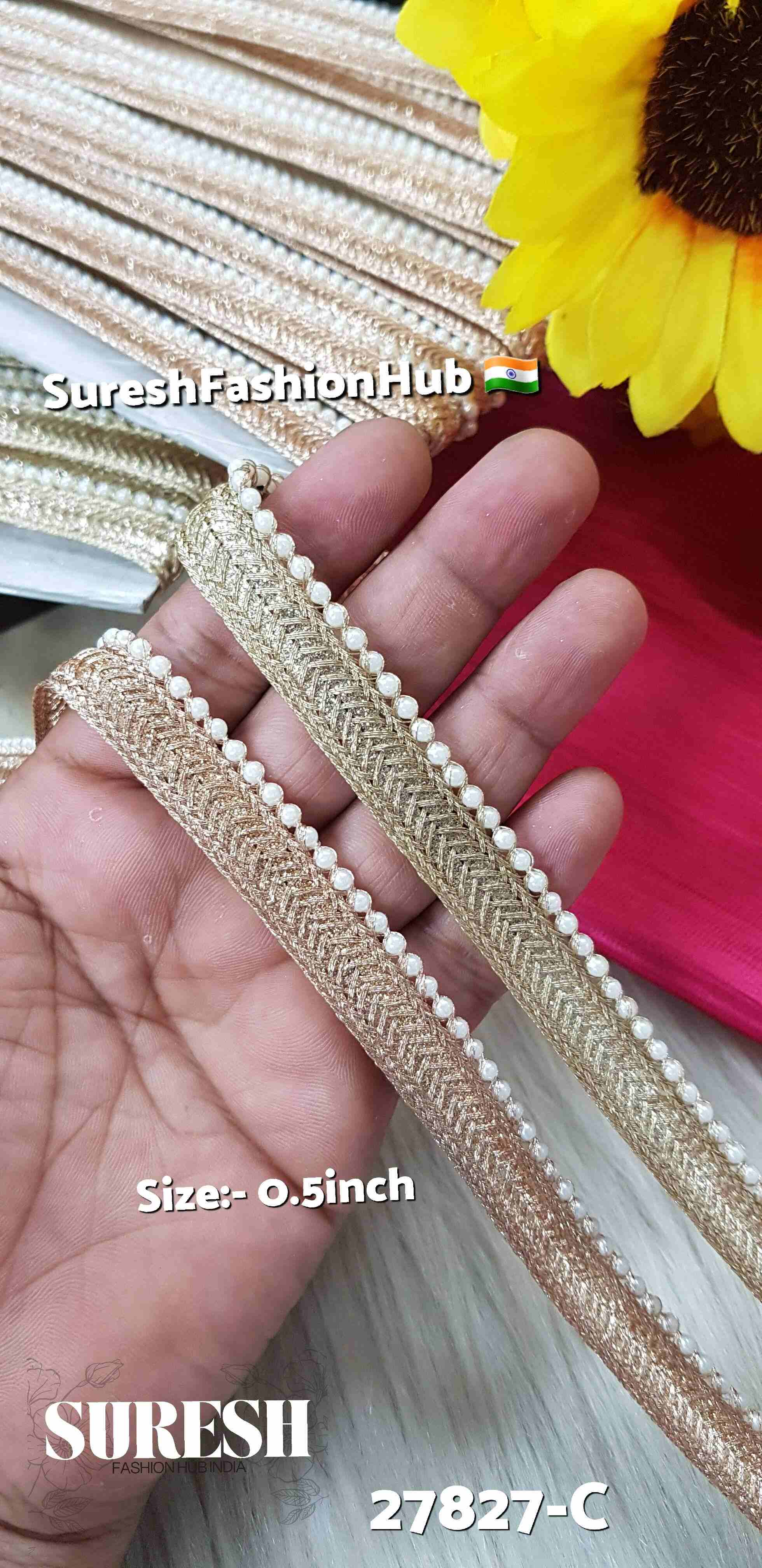Pearl White Moti Jhalar Lace
