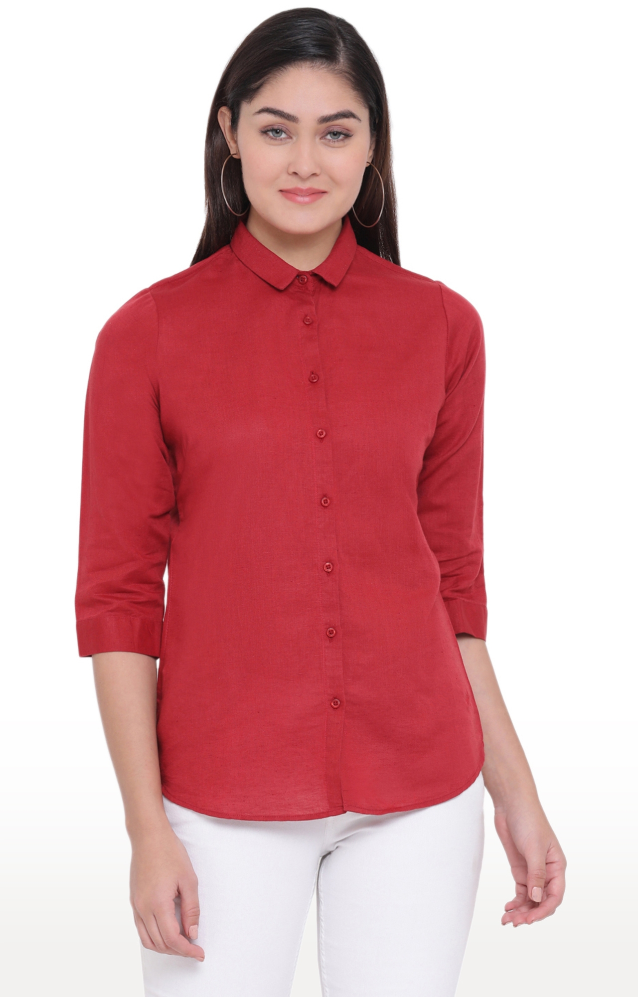 Crimsoune Club | Red Solid Casual Shirt 0