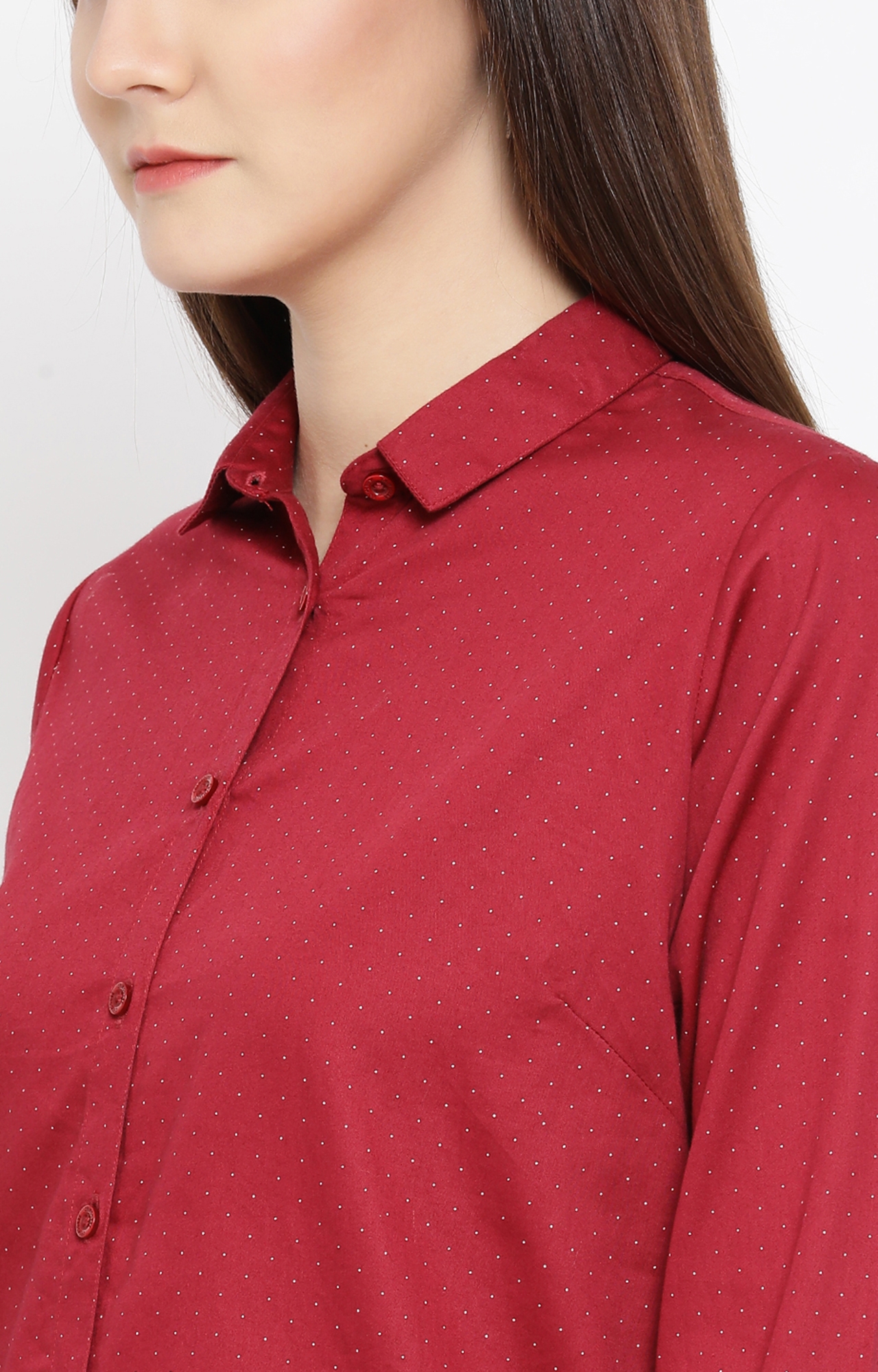 Crimsoune Club | Red Printed Casual Shirt 5