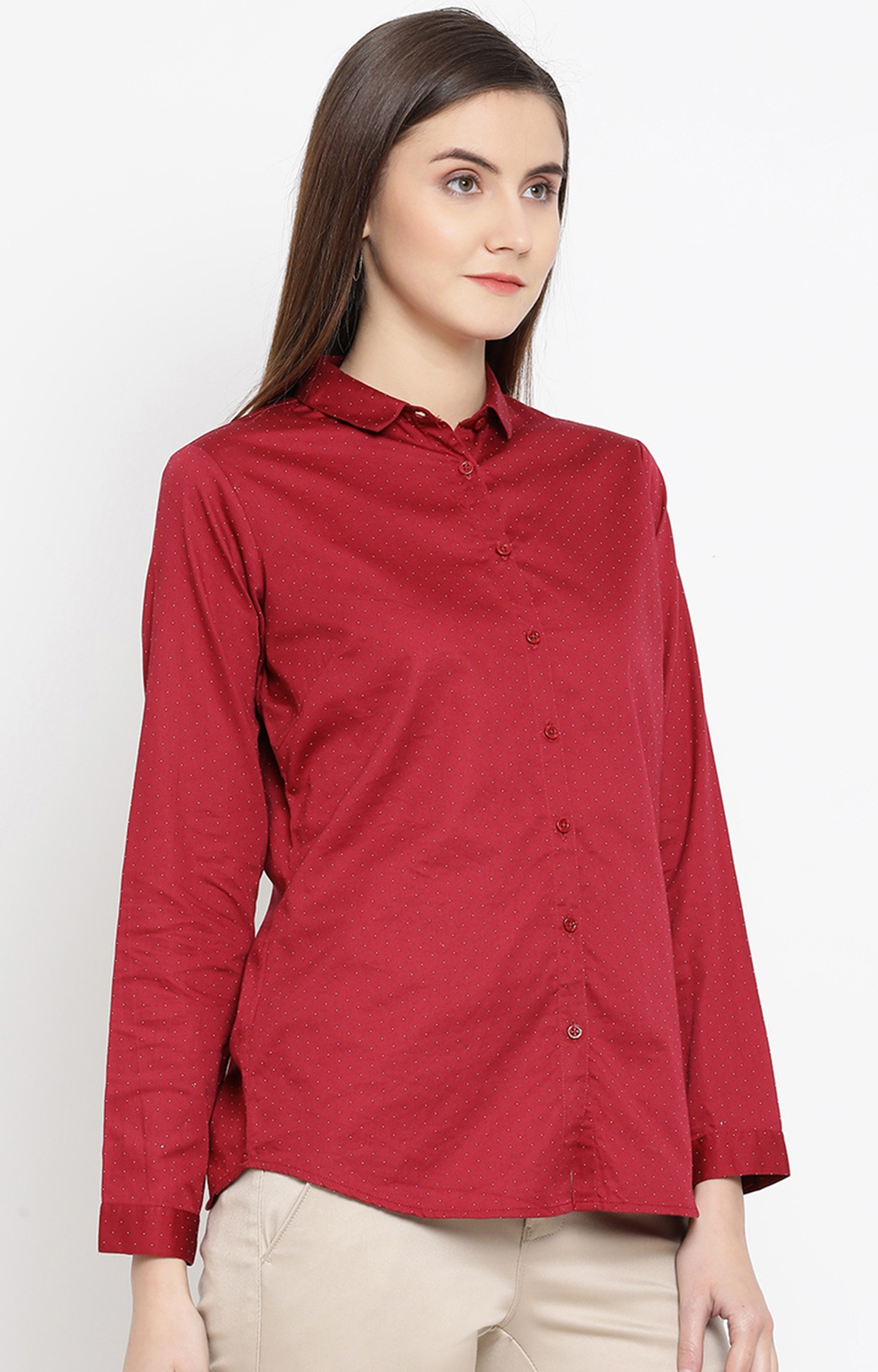 Crimsoune Club | Red Printed Casual Shirt 3