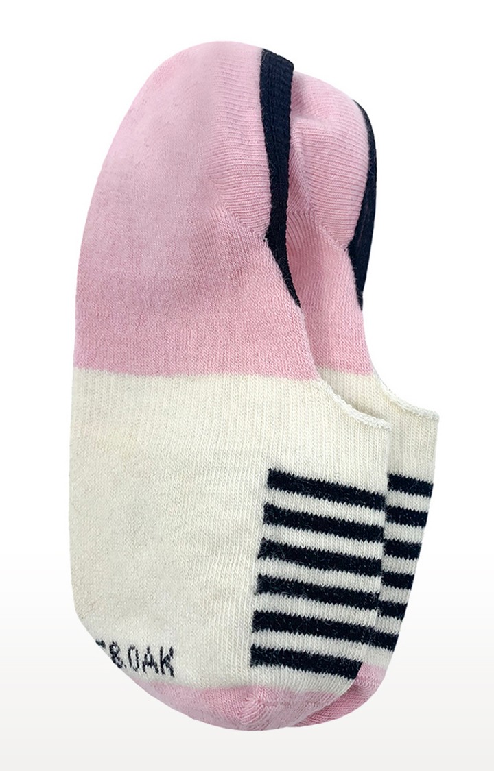 Mint & Oak Stripes - No Show Sucks Shoe Liner Multi Socks for Women