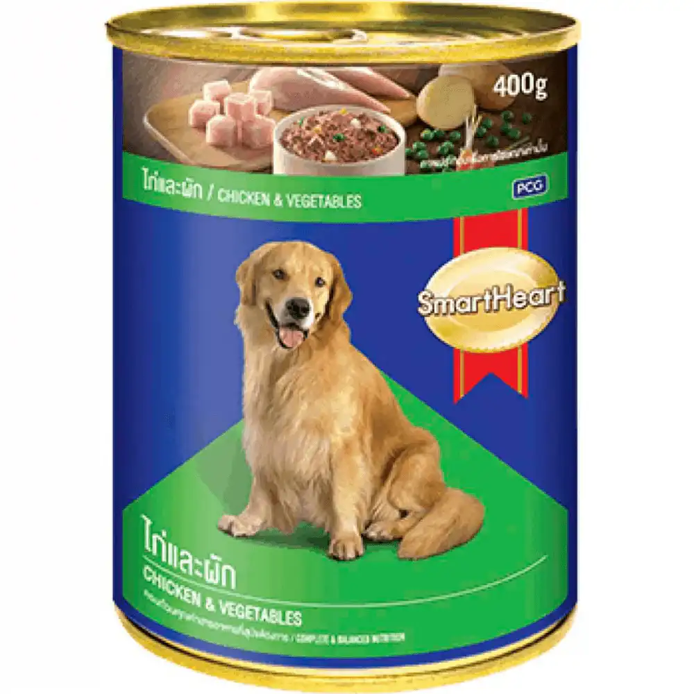 SmartHeart Chicken With Vegetables Adult Canned Wet Dog Food, 400g