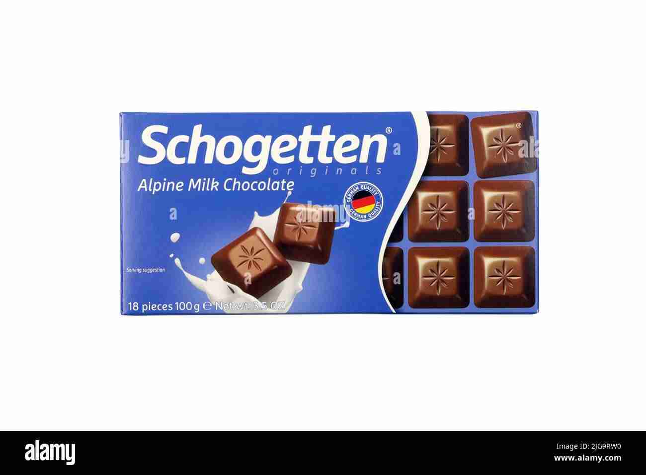 Alpine Milk & Yoghurt-Strawberry Chocolates, (Pack Of 2) (Schogetten,Germany)