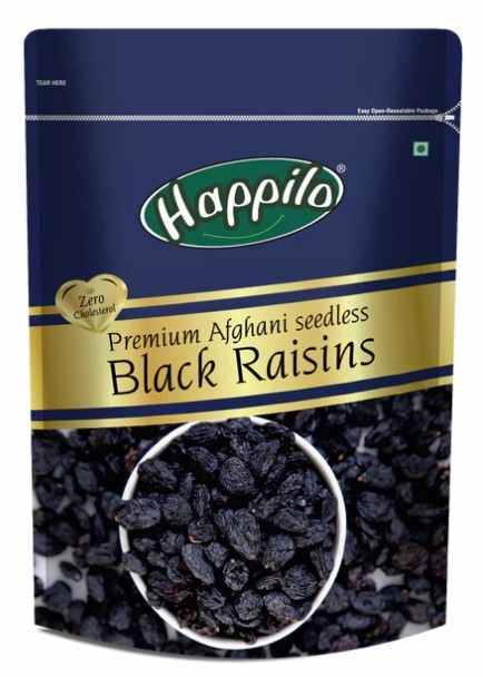 Premium Afghani seedless Black Raisins-( Happilo, Bengaluru)