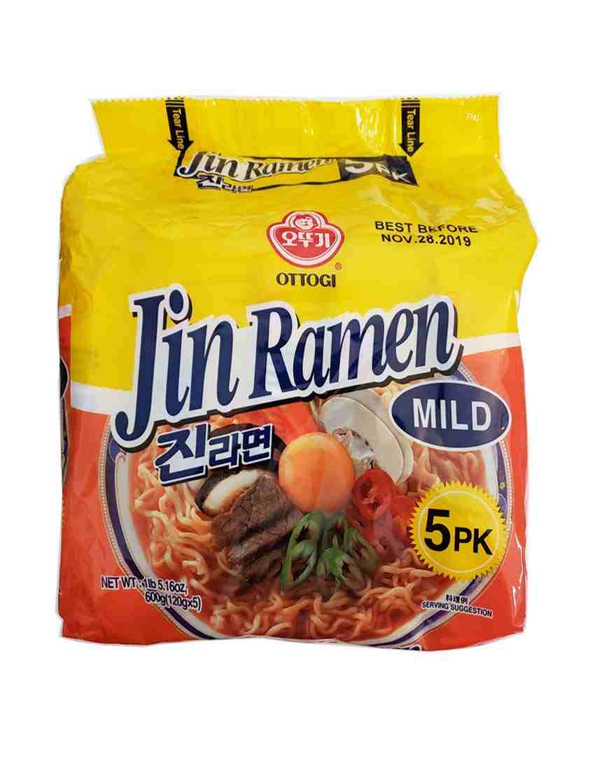 Mild Noodle 120g*5 packets ( Ottogi , South korea )