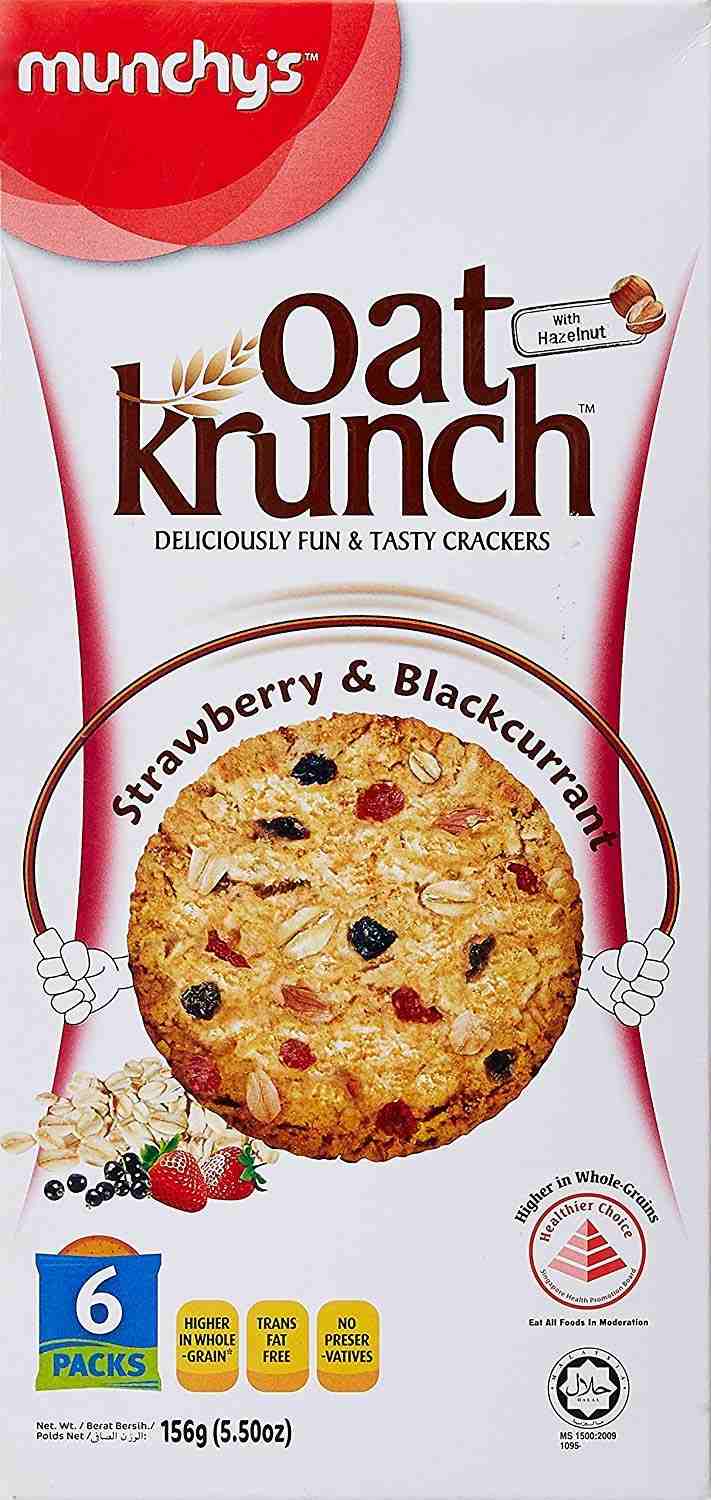 Oat Krunch Strawberry & Black Current Pack Of-(2) (Munchy's, Malaysia)