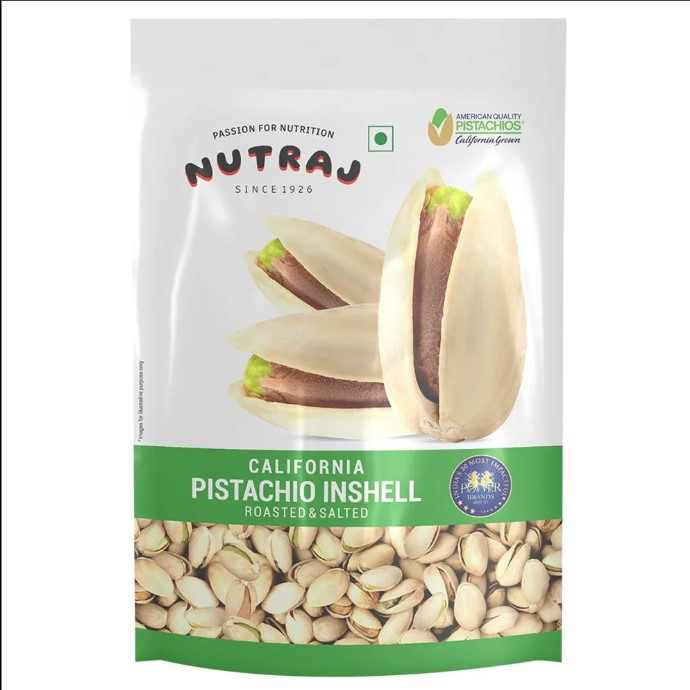 Roasted & Salted California Pistachios ( Nutraj, Jammu)