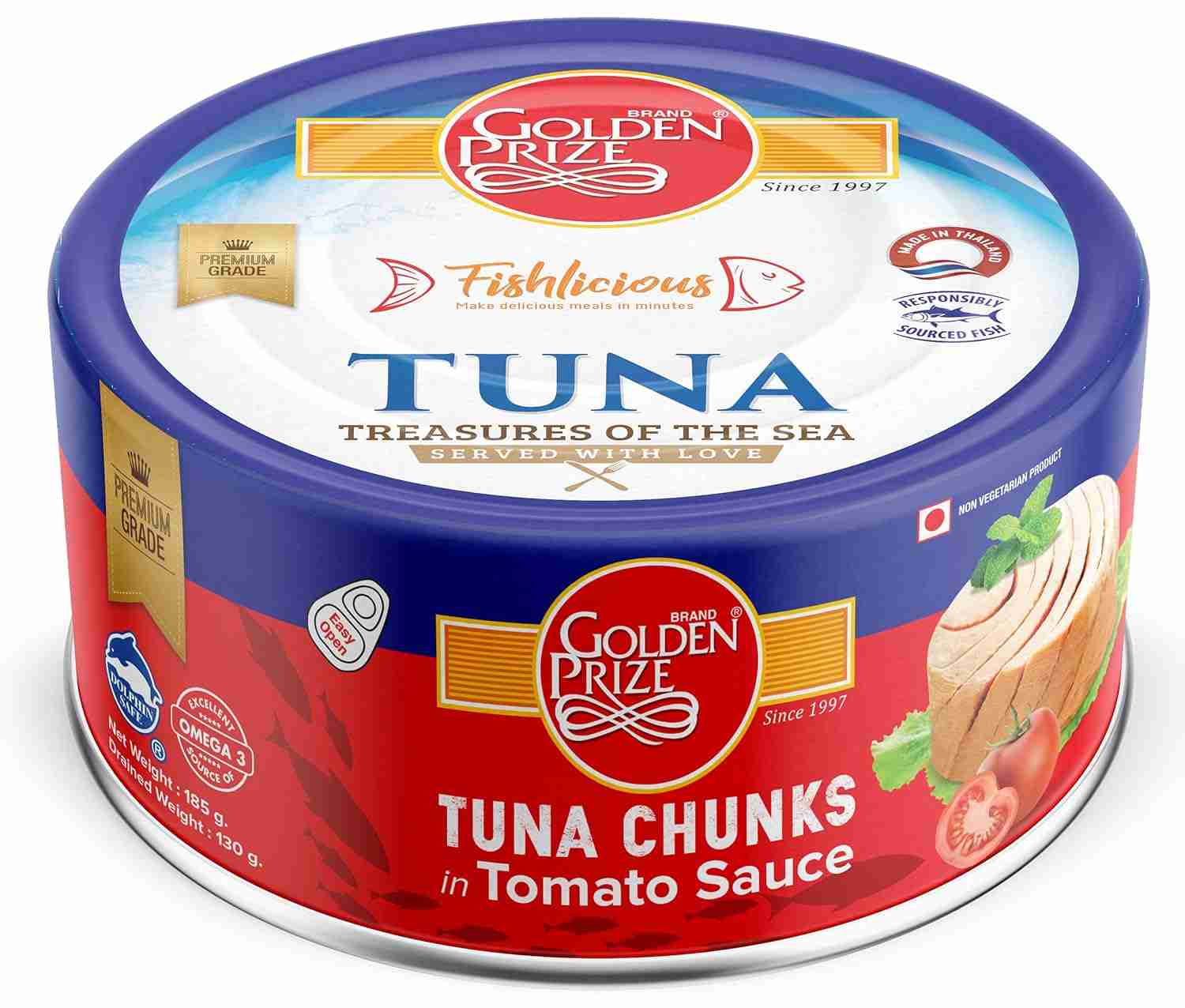 Tuna Chunks In Tomato Sauce ( Golden Prize, Thailand )